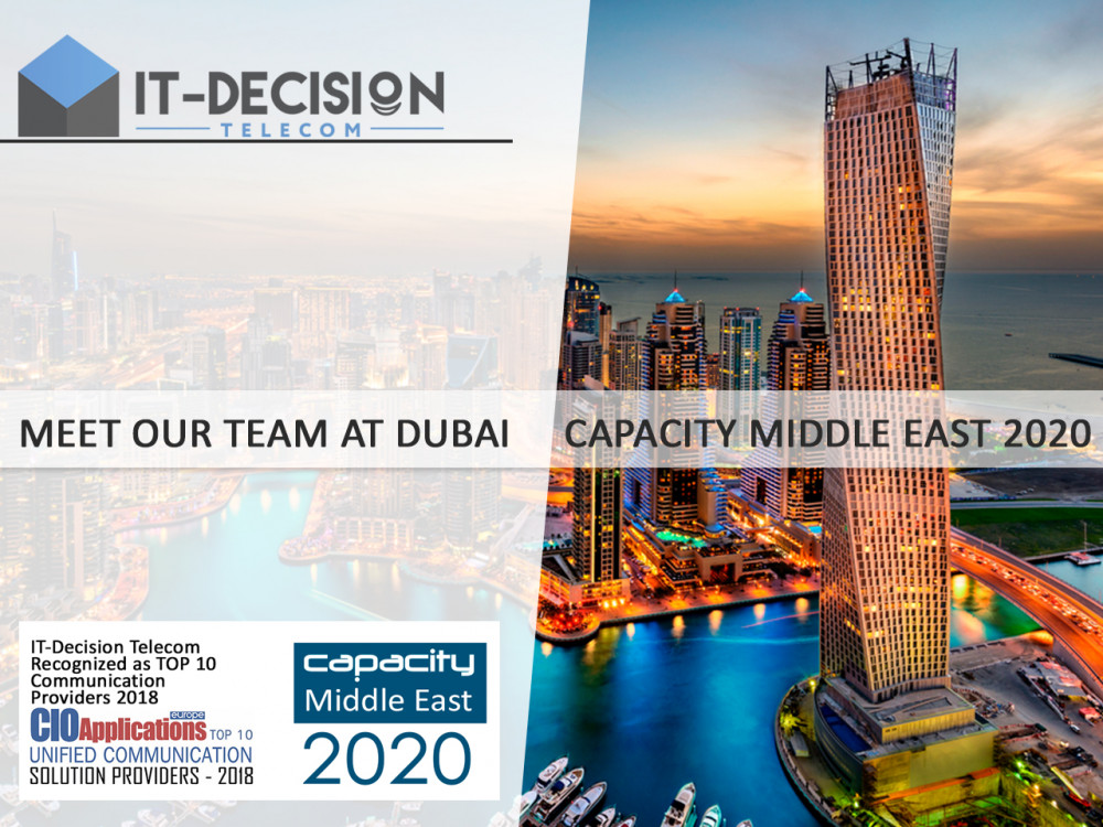 Meet ITD Telecom at Capacity Middle East 2020 in Dubai!