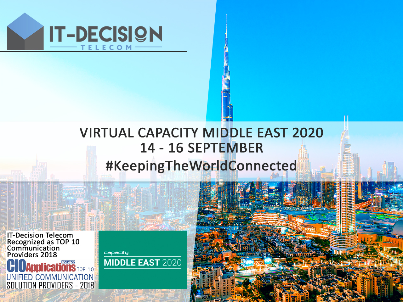 Meet ITD Telecom at Virtual Capacity Middle East 2020!