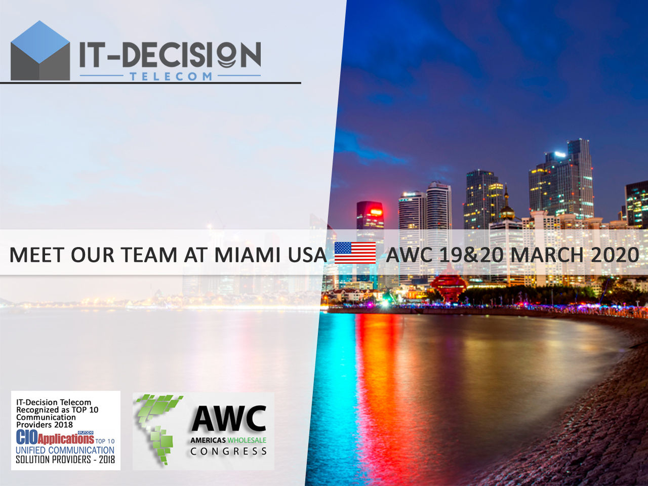 ITD Telecom - ¡Patrocinador de AWC 2020 en Miami!